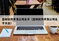 昆明軟件開發(fā)公司名字（昆明軟件開發(fā)公司名字大全）