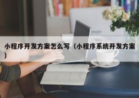 小程序開發(fā)方案怎么寫（小程序系統(tǒng)開發(fā)方案）