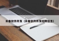 長春軟件開發(fā)（長春軟件開發(fā)招聘信息）